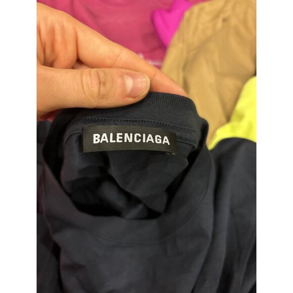 Balenciaga Navy Campaign Logo Tee - Picture 5 of 5